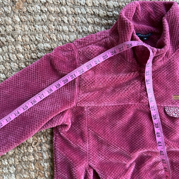 Simply Southern Raspberry Textured Pullover - Picture 6 of 7